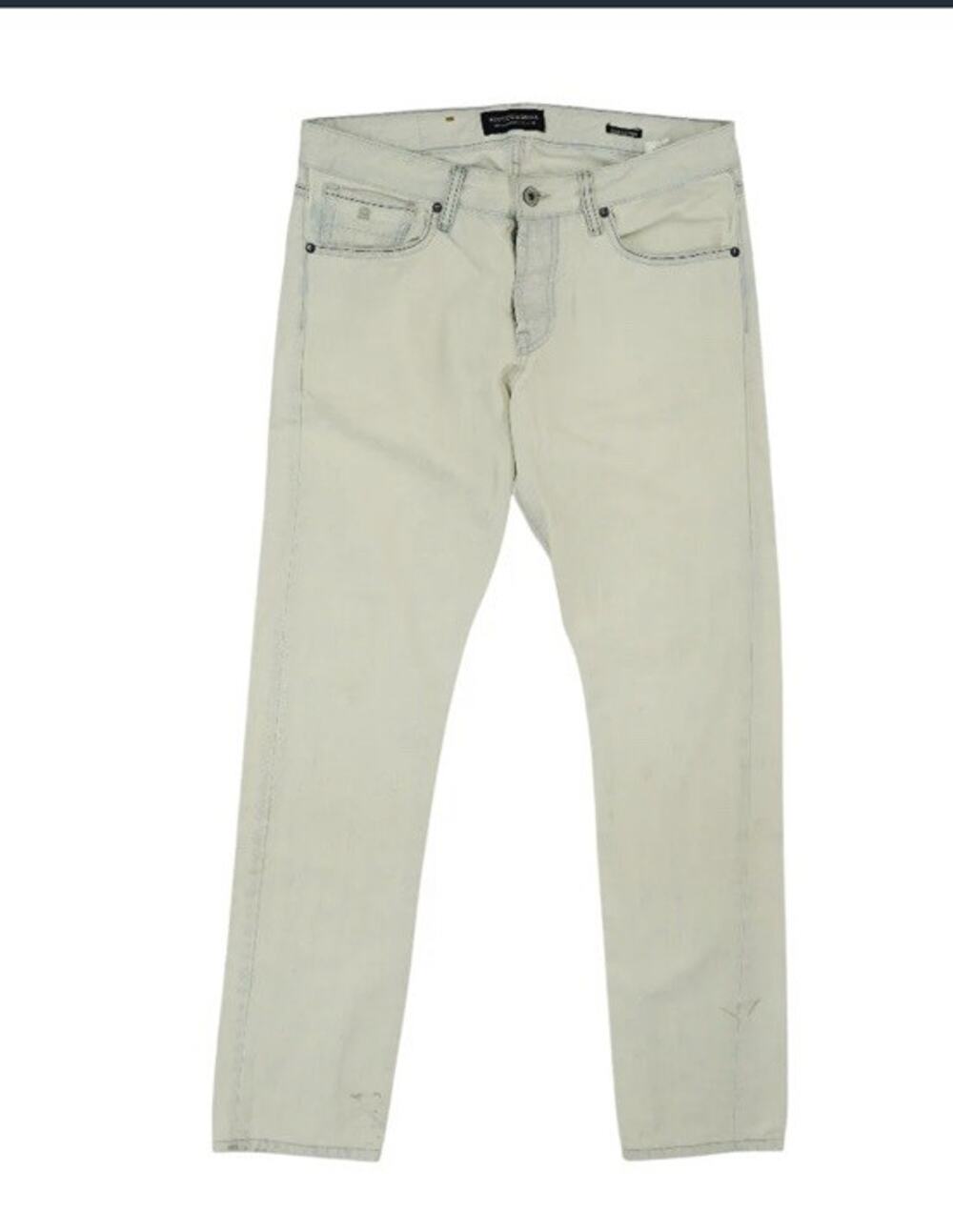 Scotch & Soda Men's Ralston Button Fly Jeans Size 32/32 Light Blue Blauw